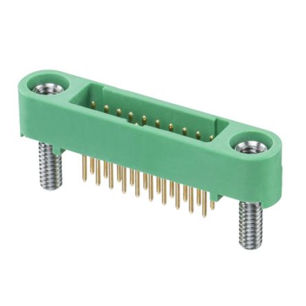 HARWIN G125 Series Vertical PCB Mount PCB Socket, 20-Contact, 2-Row, 1.25mm Pitch, Solder Termination [G125-MV12005M2P]; 287-1000