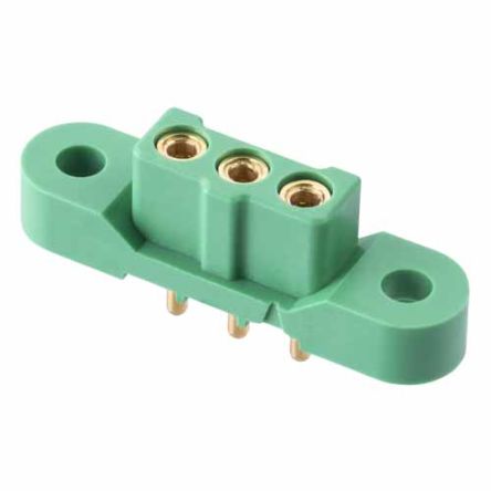 HARWIN M300 Series Vertical PCB Mount PCB Socket, 3-Contact, 1-Row, 3mm Pitch, Solder Termination [M300-FV1034500]; 287-1007