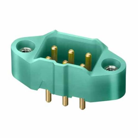 HARWIN M300 Series Vertical PCB Mount PCB Socket, 6-Contact, 2-Row, 3mm Pitch, Solder Termination [M300-MV30645M1]; 287-1013