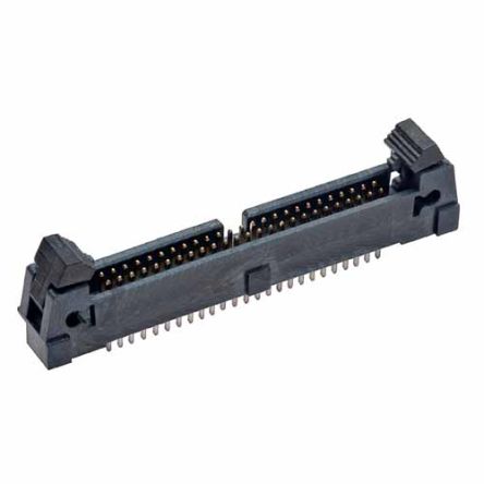 HARWIN M50 Series Vertical Through Hole PCB Header, 50 Contact(s), 1.27 mm Pitch, 2 Row(s), Shrouded [M50-3552542]; 287-1019