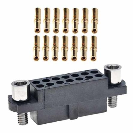 HARWIN M80 Series Straight PCB Socket, 10-Contact, 2-Row, 2mm Pitch, Crimp Termination [M80-4801042]; 287-1041