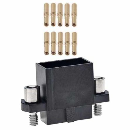 HARWIN M80 Series Straight PCB Socket, 10-Contact, 2-Row, 2mm Pitch, Crimp Termination [M80-4861042]; 287-1059