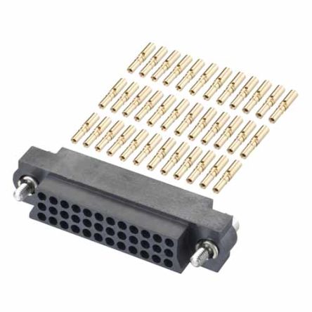 HARWIN M83 Series Straight PCB Socket, 27-Contact, 3-Row, 2mm Pitch, Crimp Termination [M83-LFC1F2N27-0000-000]; 287-1118