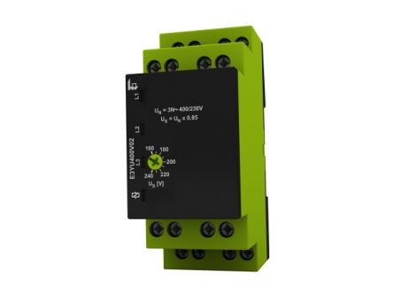 Tele Voltage Monitoring Relay, Three Phase, DPDT, DIN Rail [E3YU400V02]; 287-1893