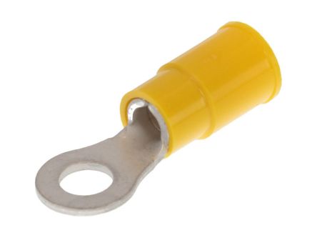 Molex, 19070 Insulated Ring Terminal, 10 (M5) Stud Size, Yellow [190700123]; 287-2218