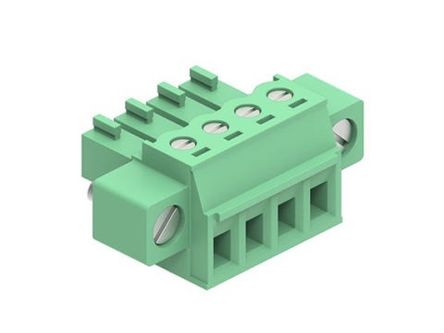 Molex, 3.81mm Pitch, 39514, 4 Way, Horizontal, Pluggable Terminal Block, Plug, 395145004 [395145004]; 287-2294