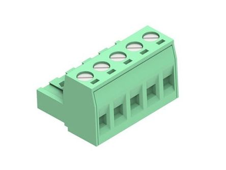 Molex, 5.08mm Pitch, 39530, 5 Way, Horizontal, Pluggable Terminal Block, Plug, 395305005 [395305005]; 287-2314
