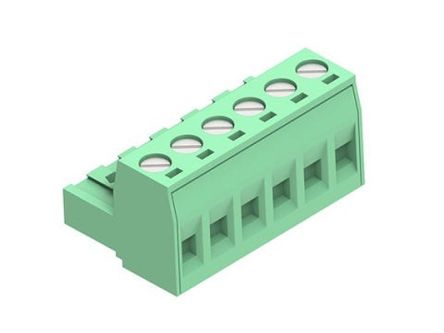 Molex, 5.08mm Pitch, 39530, 6 Way, Horizontal, Pluggable Terminal Block, Plug, 395305006 [395305006]; 287-2316