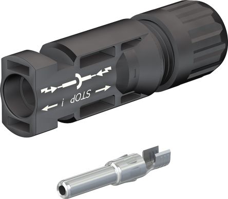 Staubli Cable Coupler MC4 Series, Male, Panel Mount Solar Connector, Cable CSA, 2.5mm², Rated At 22.5A, 1 kV PV-KST4 [32.0011P0010-UR]; 287-2923