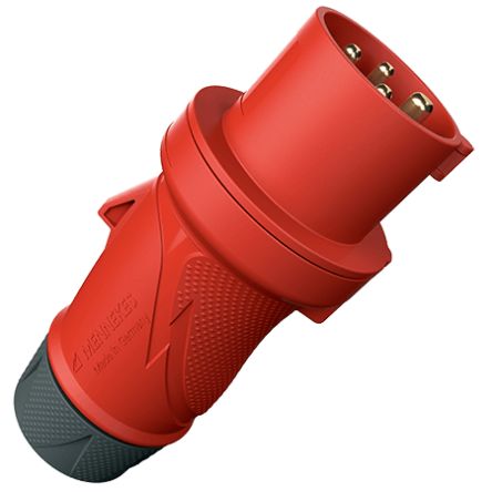 MENNEKES, PowerTOP Xtra IP54 Red 4P Connector Plug, Rated At 32A, 400 V [13516]; 287-2989