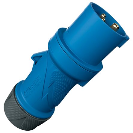 MENNEKES, PowerTOP Xtra IP54 Blue 3P Connector Plug, Rated At 16A, 230 V [13521]; 287-2993