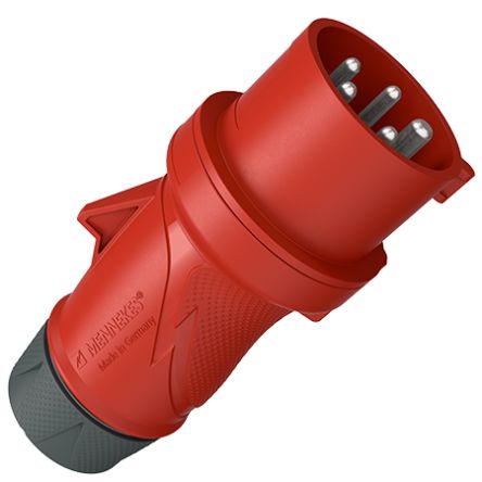 MENNEKES, PowerTOP Xtra IP54 Red 5P Connector Plug, Rated At 16A, 400 V [13563]; 287-3000