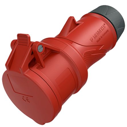 MENNEKES, PowerTOP Xtra IP54 Red 4P Connector, Rated At 32A, 400 V [14516]; 287-3012