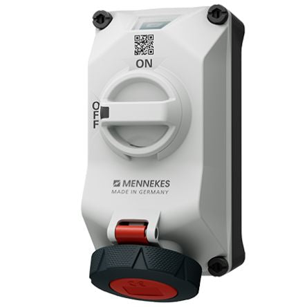 MENNEKES, DUOi IP69 Wall Mount 4P Socket Socket, Rated At 16A, 400 V [5612406G]; 287-3031