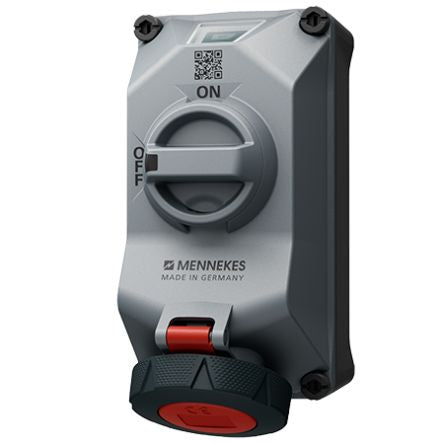 MENNEKES, DUOi R IP69 Wall Mount 5P Socket Socket, Rated At 16A, 400 V [5812506T]; 287-3041