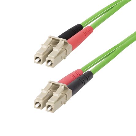 StarTech.com LC to LC Duplex Multi Mode OM5 Fibre Optic Cable, Green, 10m [LCLCL-10M-OM5-FIBER]; 287-3362