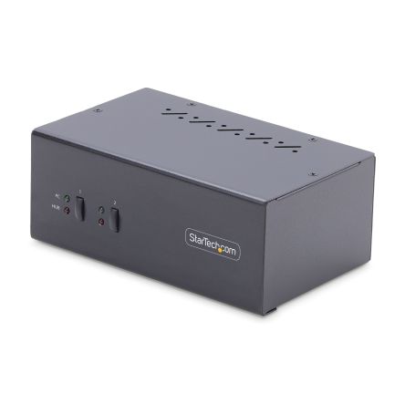 StarTech.com 2 Port Dual Monitor DisplayPort KVM Switch, 3.5 mm Stereo 3840x2160 Maximum Resolution [P2DD46A2-KVM-SWITCH]; 287-3379