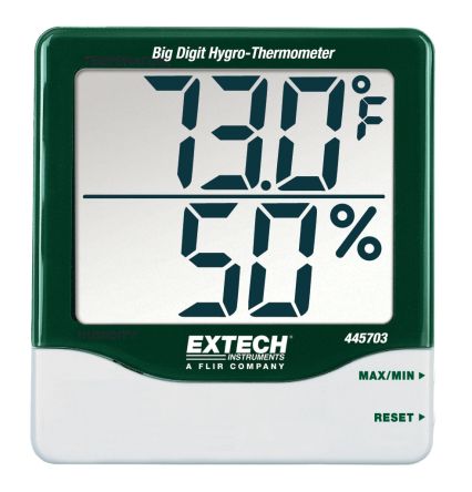 Extech 445703 Digital Hygrometer, ± 5 % Accuracy, -10 → 60°C Max, 10 → 99%RH Max [445703]; 287-3795