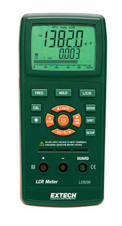 Extech LCR200 LCR Meter 200μF, 200 kΩ, 2kH [LCR200]; 287-3819