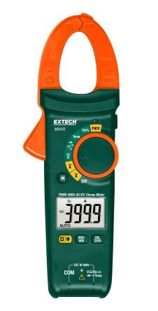 Extech MA445 Clamp Meter Wireless, 400A dc, Max Current 400A ac CAT III 600V [MA445]; 287-3823