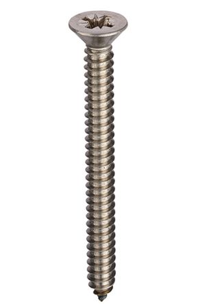 RS PRO Stainless Steel Countersunk Head Self Tapping Screw, N°4 x 3/4in Long 19mm Long [0]; 287-3887