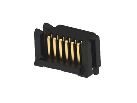 ERNI 11471 Series Vertical Surface PCB Header, 6 Contact(s), 0.8 mm Pitch, 1 Row(s), Shrouded [114711-E]; 287-4243