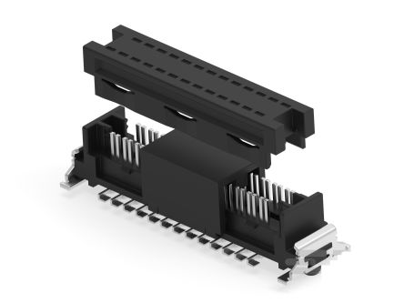 ERNI SMC Series Vertical Surface PCB Header, 26 Contact(s), 1.27 mm Pitch, 2 Row(s), Shrouded [244629-E]; 287-4337