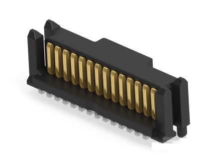 ERNI 284257 Series Vertical Surface PCB Header, 14 Contact(s), 0.8 mm Pitch, 1 Row(s), Shrouded [284257-E]; 287-4361