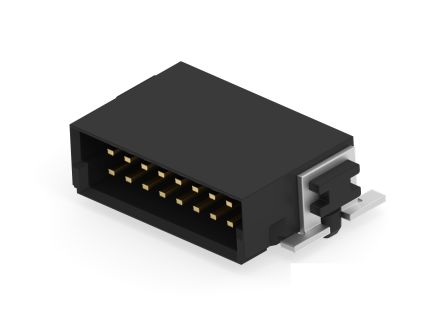 ERNI 354094 Series Vertical Surface PCB Header, 16 Contact(s), 1.27 mm Pitch, 2 Row(s), Shrouded [354094-E]; 287-4370