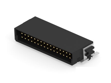 ERNI 354096 Series Vertical Surface PCB Header, 32 Contact(s), 1.27 mm Pitch, 2 Row(s), Shrouded [354096-E]; 287-4374
