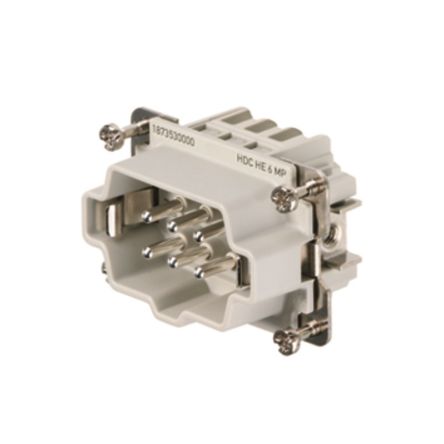 Weidmüller Contact Insert, 24A, Male, HE Series, 6 Contacts [1873530000]; 287-4633