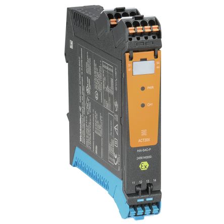 Weidmüller ACT20X Series Signal Converter, Frequency Input, Relay Output, 31.2V dc Supply, ATEX, IECEx, SIL [2456050000]; 287-4663