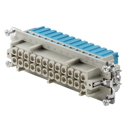 Weidmüller Contact Insert, 16A, Female, HE Series, 24 Contacts [2535140000]; 287-4716