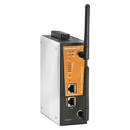 Weidmüller EU 2 Port Wireless Access Point, IEEE 802.11 a/b/g/n, 10/100Mbit/s [2536690000]; 287-4722