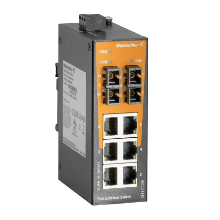 Weidmüller Unmanaged 6 x RJ45 Port Network Switch [2682170000]; 287-4748