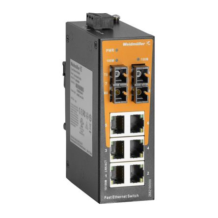 Weidmüller Unmanaged 6 x RJ45 Port Network Switch [2682180000]; 287-4749