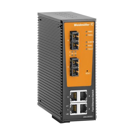 Weidmüller Managed 4 x RJ45 Port Network Switch [2682270000]; 287-4759