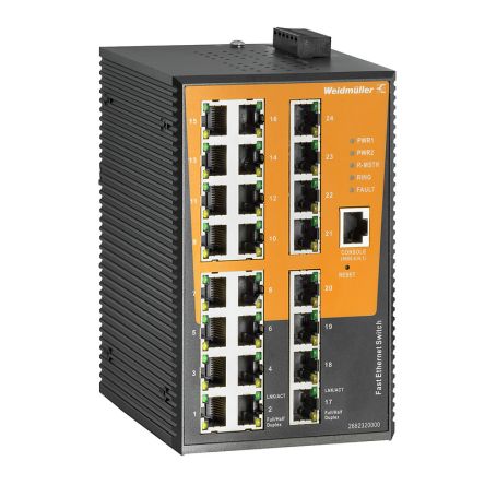 Weidmüller Managed 24 x RJ45 Port Network Switch [2682320000]; 287-4763