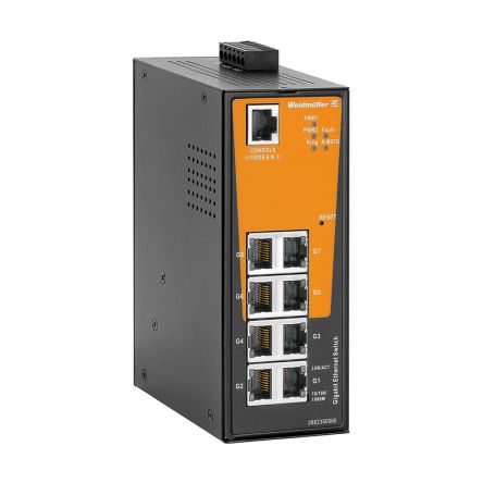 Weidmüller Managed 8 x RJ45 Port Network Switch [2682350000]; 287-4766