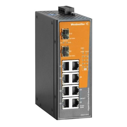 Weidmüller Unmanaged 8 x RJ45 Port Network Switch With PoE [2682410000]; 287-4773