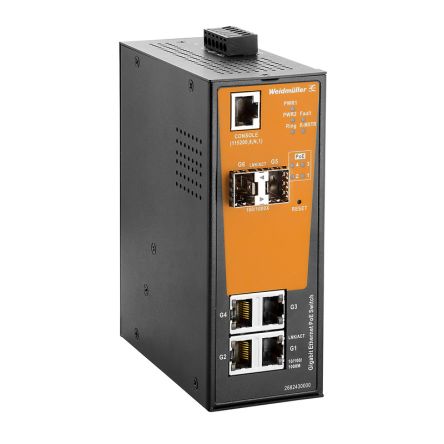 Weidmüller Managed 4 x RJ45 Port Network Switch With PoE [2682430000]; 287-4776
