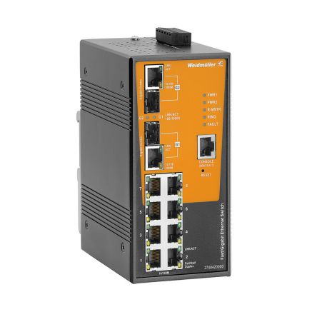 Weidmüller Managed 8 x RJ45 Port Network Switch [2740420000]; 287-4796