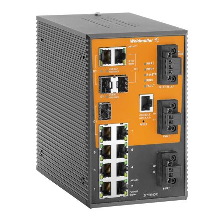 Weidmüller Managed 7 x RJ45 Port Network Switch [2778960000]; 287-4800