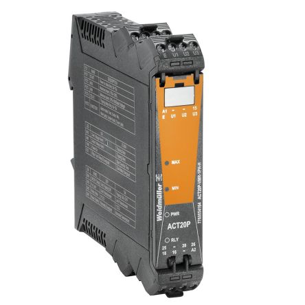 Weidmüller ACT20P Series Limit Signal Transmitter, Voltage Input, Relay Output, 240V Supply [7760054164]; 287-5330
