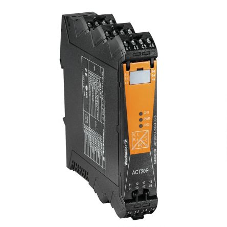 Weidmüller ACT20P Series Limit Signal Transmitter, Temperature Input, Relay Output, 4V dc Supply [7940045760]; 287-5334