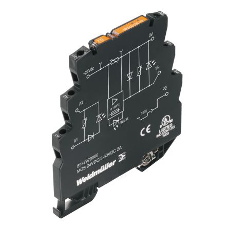 Weidmüller MOS Series Solid State Relay, 2 A Load, Chassis Mount, 30 V ac/dc Load, 24 V ac/dc Control [8937970000]; 287-5344