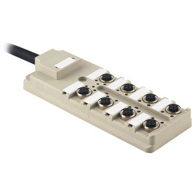 Weidmüller SAI Series Actuator Hub, M12, 10m cable, 8 way, 5 port [9456900000]; 287-5358