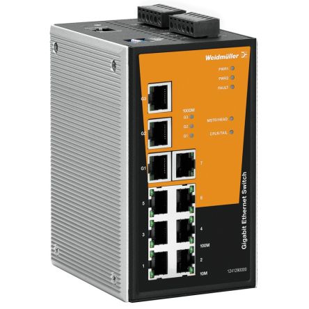Weidmüller Managed 3 x RJ45 Port Network Switch [1241290000]; 287-5433