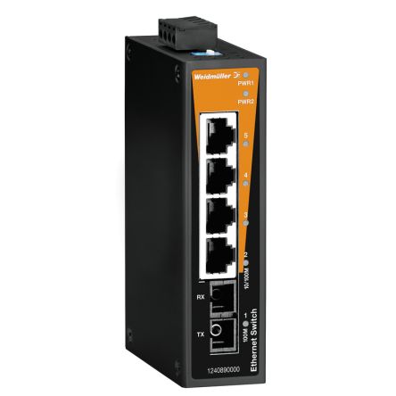 Weidmüller Unmanaged 4 x RJ45 Port Network Switch [1286530000]; 287-5438