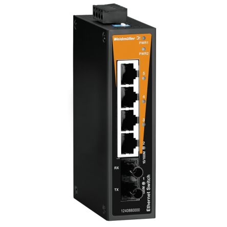 Weidmüller Unmanaged 4 x RJ45 Port Network Switch [1286540000]; 287-5439